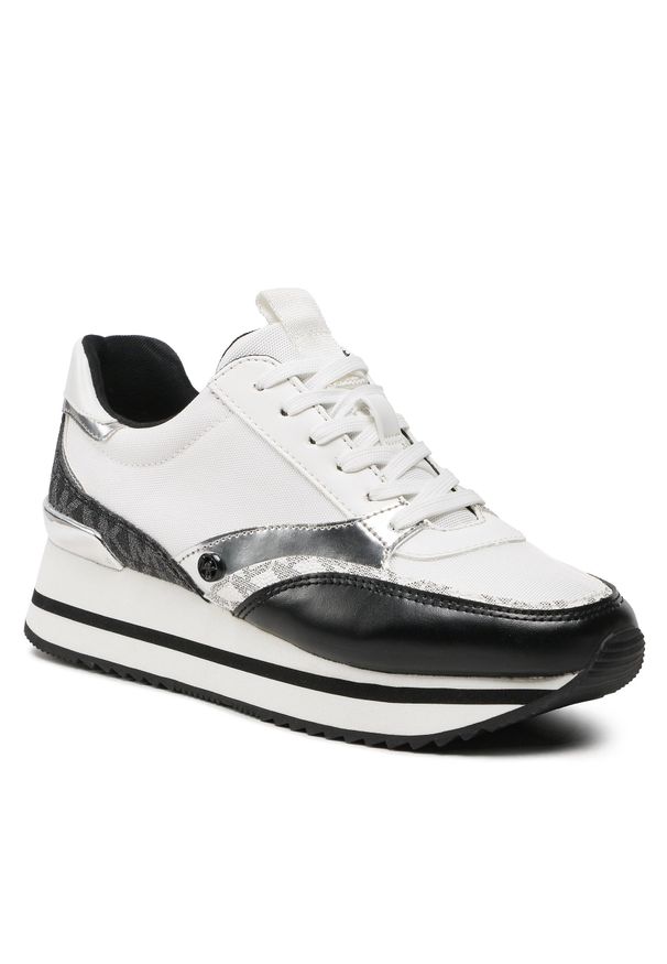 Sneakersy MICHAEL Michael Kors Mariah Trainer 43R3MRFSAD Blk/Opticwht. Kolor: biały. Materiał: materiał