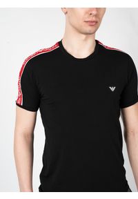 Emporio Armani T-shirt C-neck | 1118903F717 | Mężczyzna | Czarny. Kolor: czarny. Materiał: bawełna, elastan. Wzór: nadruk. Styl: elegancki #4