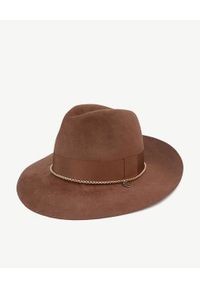 RUSLAN BAGINSKIY - Wełniany kapelusz w kolorze brązowym. Kolor: brązowy. Materiał: wełna. Wzór: aplikacja #4