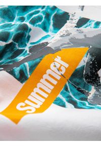 Ombre Clothing - Bawełniany męski tank top z nadrukiem Summer Vibe – biały V2 - Rozmiar: L. Okazja: na plażę, na co dzień. Kolor: biały. Materiał: bawełna. Długość rękawa: bez rękawów. Wzór: nadruk. Sezon: lato. Styl: wakacyjny, sportowy, casual, elegancki #7