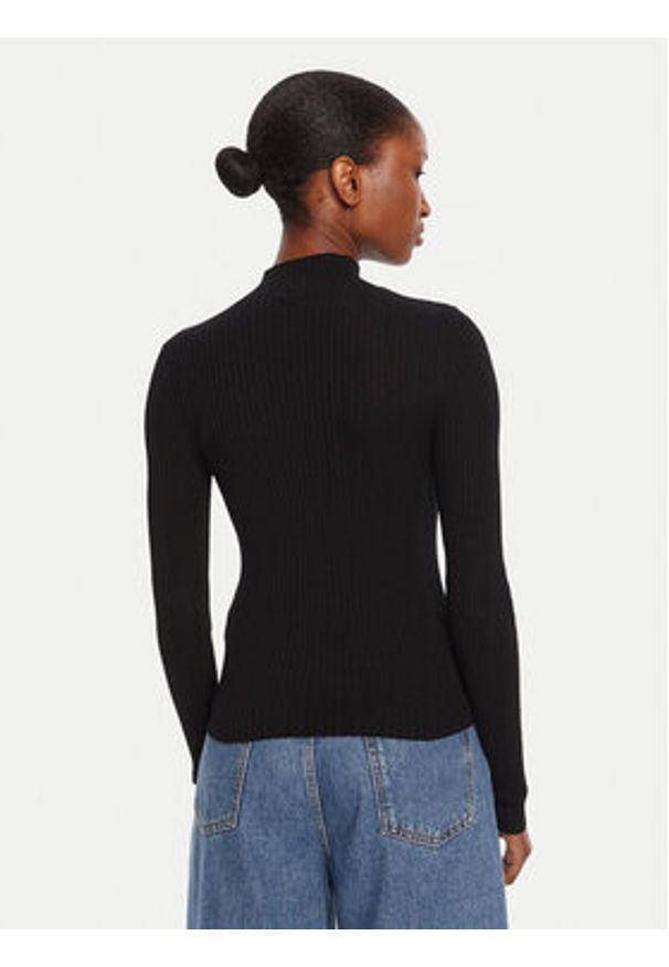 Hugo - HUGO Sweter Sarmie_B 50522578 Czarny Slim Fit. Kolor: czarny. Materiał: syntetyk