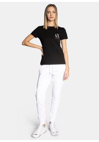 Spodnie dresowe damskie białe Armani Exchange 8NYPFX YJ68Z 1000. Kolor: biały. Materiał: dresówka #2