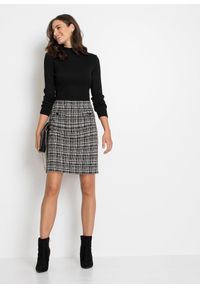 bonprix - Sukienka mini z lejącej wiskozy. Kolor: czarny. Materiał: wiskoza. Długość: mini #2