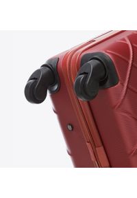 Wittchen - Zestaw walizek z ABS-u z deseniem bordowy. Kolor: czerwony. Materiał: guma #10