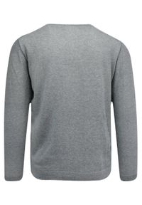 Lekki, Bawełniany Sweter Męski Pioneer - V-neck - popielaty. Okazja: na co dzień. Kolor: szary. Materiał: bawełna. Styl: casual, elegancki #2
