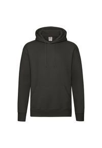 FRUIT OF THE LOOM - Męska Bluza Z Kapturem Premium. Typ kołnierza: kaptur. Kolor: wielokolorowy, szary, brązowy