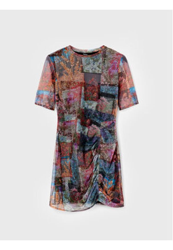 Desigual Sukienka codzienna Roma 22WWVK11 Kolorowy Slim Fit. Okazja: na co dzień. Materiał: syntetyk. Wzór: kolorowy. Typ sukienki: proste. Styl: casual
