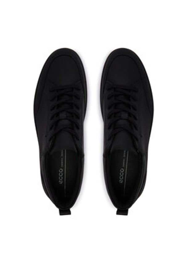 ecco - ECCO Sneakersy Soft 7 Tred 45077402001 Czarny. Kolor: czarny. Materiał: skóra, nubuk