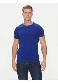 TOMMY HILFIGER - Tommy Hilfiger T-Shirt MW0MW10800 Niebieski Slim Fit. Kolor: niebieski. Materiał: bawełna