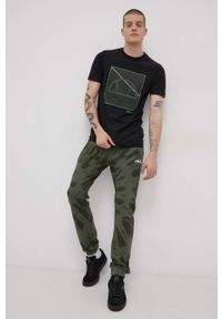 Ellesse Spodnie bawełniane męskie kolor zielony wzorzyste. Kolor: zielony. Materiał: bawełna #4