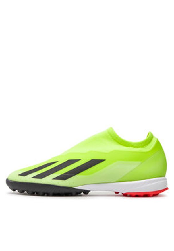 Adidas - adidas Buty do piłki nożnej X Crazyfast League Laceless Turf Boots IF0694 Żółty. Kolor: żółty. Materiał: materiał