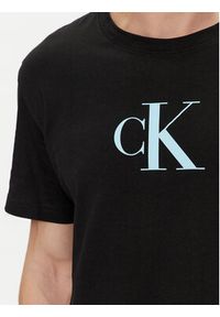 Calvin Klein Swimwear T-Shirt KM0KM00971 Czarny Regular Fit. Kolor: czarny. Materiał: bawełna