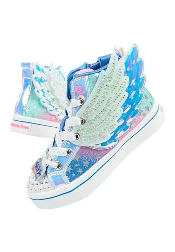 skechers - Buty do chodzenia dla dzieci Skechers 314392LBLMT. Zapięcie: sznurówki. Kolor: niebieski, wielokolorowy. Materiał: materiał, syntetyk, tkanina. Szerokość cholewki: normalna. Model: Skechers Sport. Sport: turystyka piesza