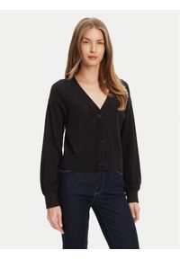 Guess Kardigan W5YR01 Z2ZK2 Czarny Regular Fit. Kolor: czarny. Materiał: wiskoza