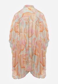 Renee - Pomarańczowa Nietoperzowa Koszula z Bawełną o Fasonie Oversize Celista. Okazja: na co dzień. Kolor: pomarańczowy. Materiał: bawełna. Styl: elegancki, casual #6