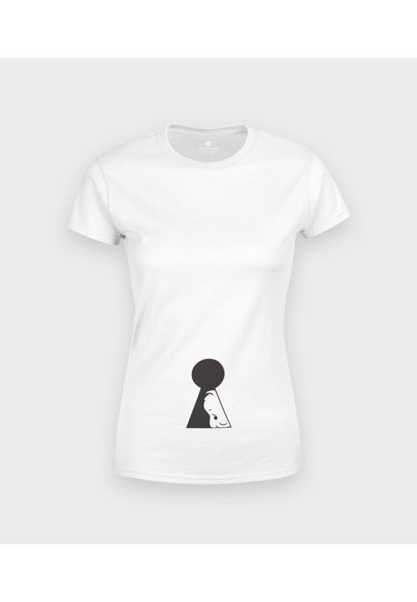 MegaKoszulki - Koszulka damska ciążowa - Standard Dziurka od klucza - Ciąża. Kolekcja: moda ciążowa
