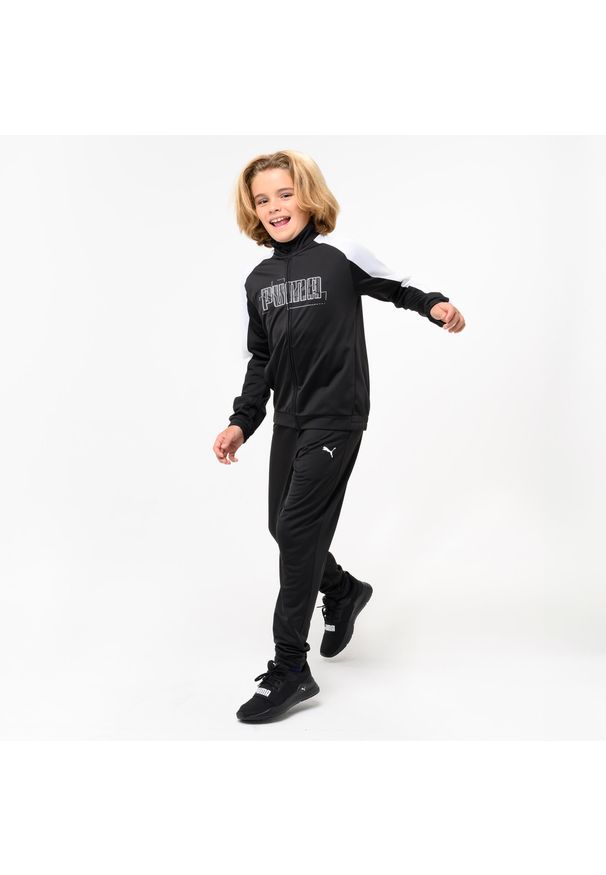 Dres dziecięcy Puma. Okazja: na uczelnię. Kolor: biały, czarny, wielokolorowy. Materiał: dresówka. Styl: sportowy