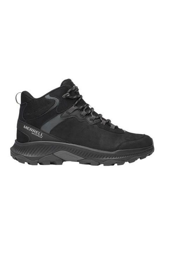 Buty trekkingowe męskie Merrell Speed Strike 2 Leather Wp. Zapięcie: sznurówki. Kolor: czarny. Materiał: tkanina. Szerokość cholewki: normalna. Sport: turystyka piesza