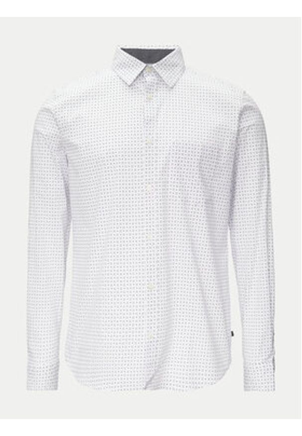 s.Oliver Koszula 2149815 Biały Slim Fit. Kolor: biały. Materiał: bawełna