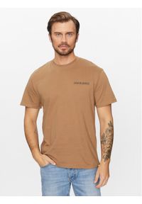 Jack & Jones - Jack&Jones T-Shirt 12235135 Beżowy Relaxed Fit. Kolor: beżowy. Materiał: bawełna