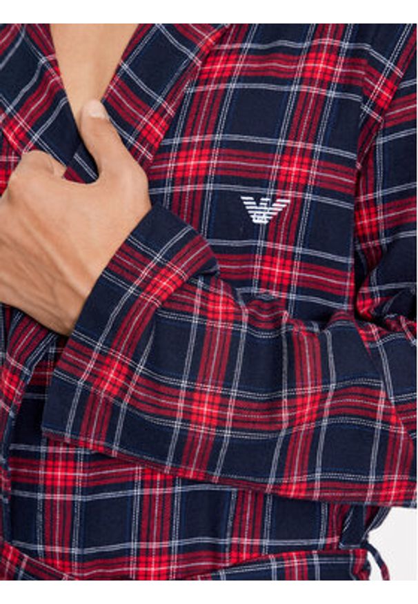 Emporio Armani Underwear Szlafrok 111910 3F599 56136 Granatowy Regular Fit. Kolor: niebieski. Materiał: bawełna
