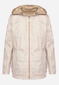 Born2be - Beżowa Kurtka Parka o Dwustronnym Fasonie z Odpinanym Kapturem Desanilia. Okazja: na co dzień, na spacer. Kolor: beżowy. Materiał: jeans. Styl: casual, elegancki #7