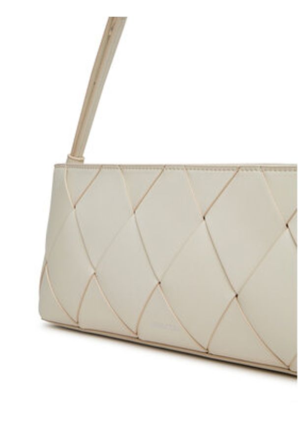 Calvin Klein Torebka Ck Woven Elongated Shoulder Bag K60K612992 Biały. Kolor: biały. Materiał: skórzane