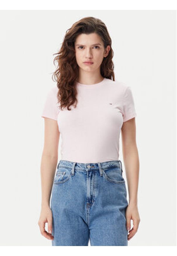 Tommy Jeans Komplet 2 t-shirtów DW0DW21366 Kolorowy Slim Fit. Materiał: bawełna. Wzór: kolorowy