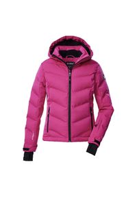 Kurtka puchowa z kapturem dla dziewczynki Killtec KSW 199. Typ kołnierza: kaptur. Kolor: różowy. Materiał: puch. Sezon: zima. Sport: narciarstwo #1