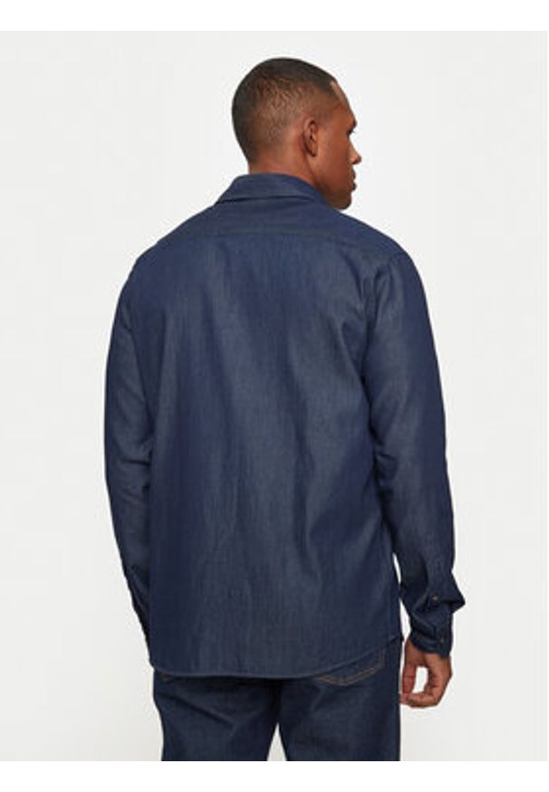 Selected Homme Koszula jeansowa 16091061 Granatowy Regular Fit. Kolor: niebieski. Materiał: bawełna