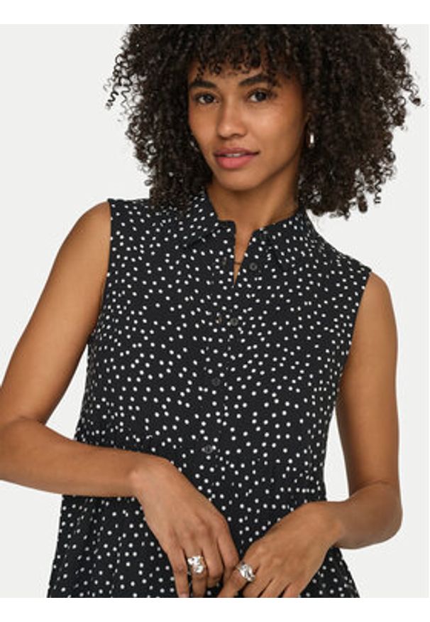 only - ONLY Sukienka koszulowa Thea 15369020 Czarny Regular Fit. Kolor: czarny. Materiał: wiskoza. Typ sukienki: koszulowe