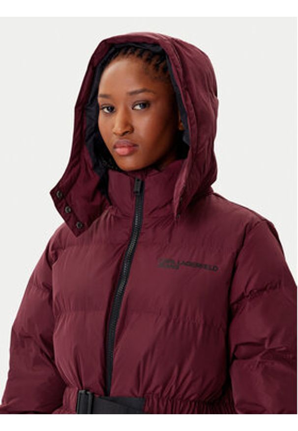 Karl Lagerfeld Jeans Kurtka zimowa A3W15023 Bordowy Regular Fit. Kolor: czerwony. Materiał: syntetyk. Sezon: zima