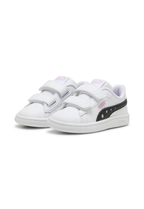 Puma - Sneakersy dla małych dzieci PUMA Smash 3.0 Dance Party PUMA. Zapięcie: pasek. Kolor: biały, wielokolorowy, różowy, czarny