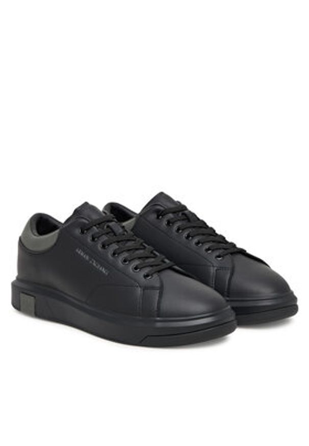 Armani Exchange Sneakersy XUX123 XV534 MZ262 Czarny. Kolor: czarny. Materiał: skóra