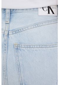 Calvin Klein Jeans jeansy damskie high waist. Stan: podwyższony. Kolor: niebieski #2