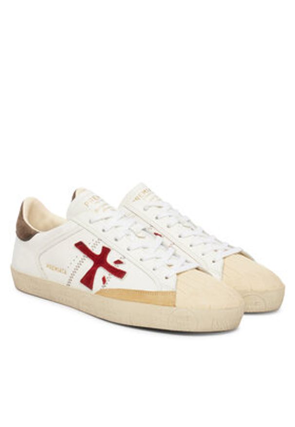 Premiata Sneakersy Steven Var 8044 Biały. Kolor: biały. Materiał: skóra