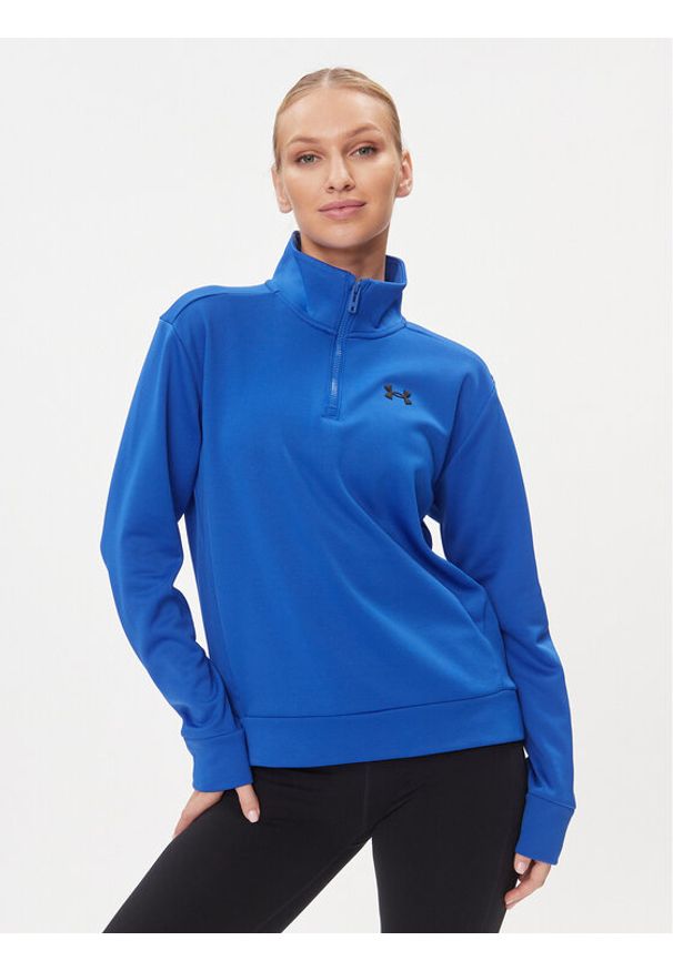 Under Armour Bluza Armour Fleece Qz 1373058 Niebieski Loose Fit. Kolor: niebieski. Materiał: syntetyk