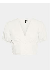 Vero Moda Bluzka Charlotte 10303653 Biały Regular Fit. Kolor: biały. Materiał: bawełna #1