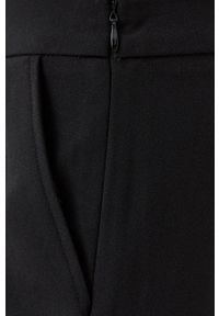 Stefanel Spodnie damskie kolor czarny proste medium waist. Okazja: na co dzień. Kolor: czarny. Materiał: tkanina. Styl: casual #4