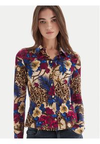 Just Cavalli Koszula 79PAL228 JS531 Kolorowy Slim Fit. Materiał: wiskoza. Wzór: kolorowy #2