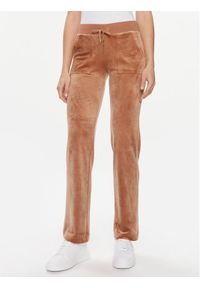 Juicy Couture Spodnie dresowe Del Ray JCAP180G Brązowy Regular Fit. Kolor: brązowy. Materiał: syntetyk