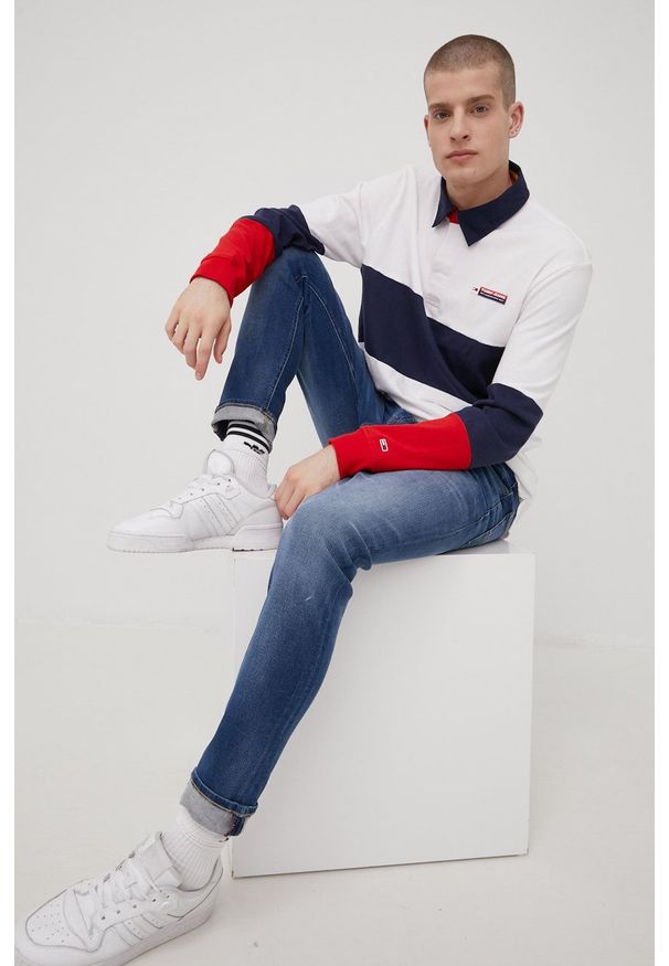Tommy Jeans jeansy SIMON BF1251 męskie. Kolor: niebieski