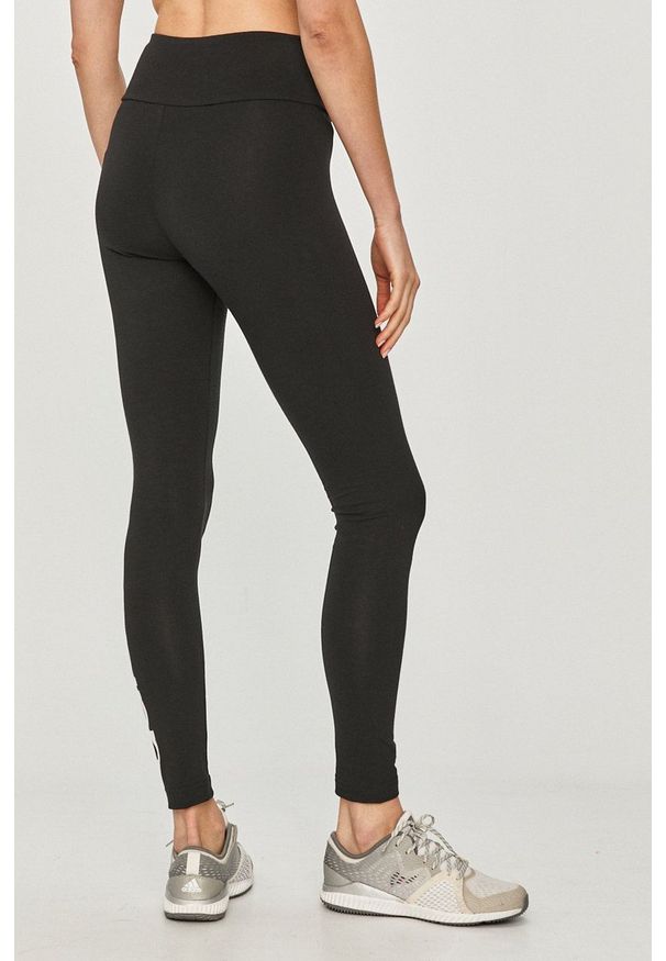 Adidas - adidas - Legginsy. Stan: podwyższony. Kolor: czarny. Materiał: dzianina. Wzór: nadruk
