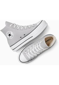 Buty sportowe Converse Chuck Taylor All Star Lift. Kolor: szary. Materiał: materiał. Styl: sportowy #2