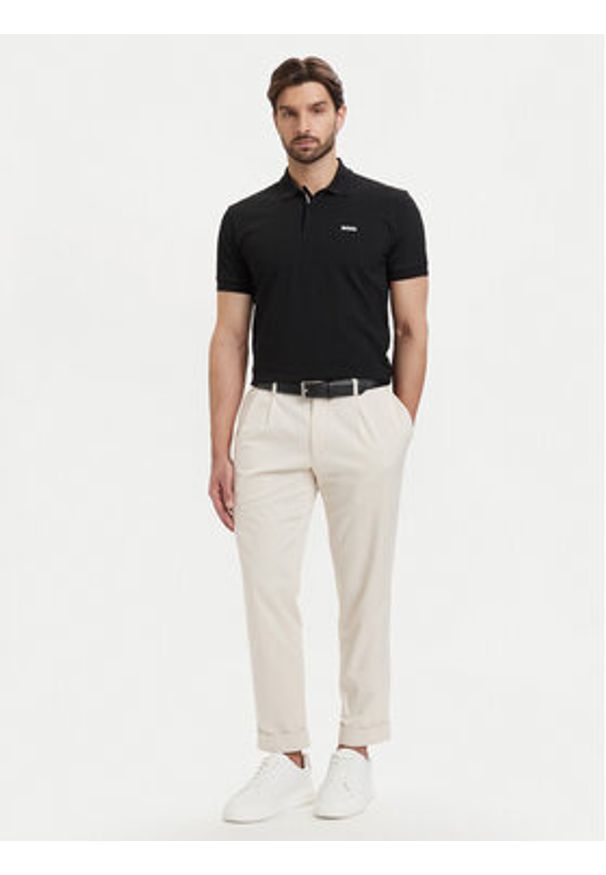 BOSS Polo Pl Goc Birdie 3 50559355 Czarny Regular Fit. Typ kołnierza: polo. Kolor: czarny. Materiał: bawełna