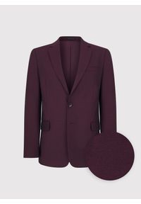 Pako Lorente - PAKO LORENTE - Bordowa marynarka garniturowa. Kolor: czerwony. Materiał: wiskoza, poliester, elastan. Styl: młodzieżowy #9