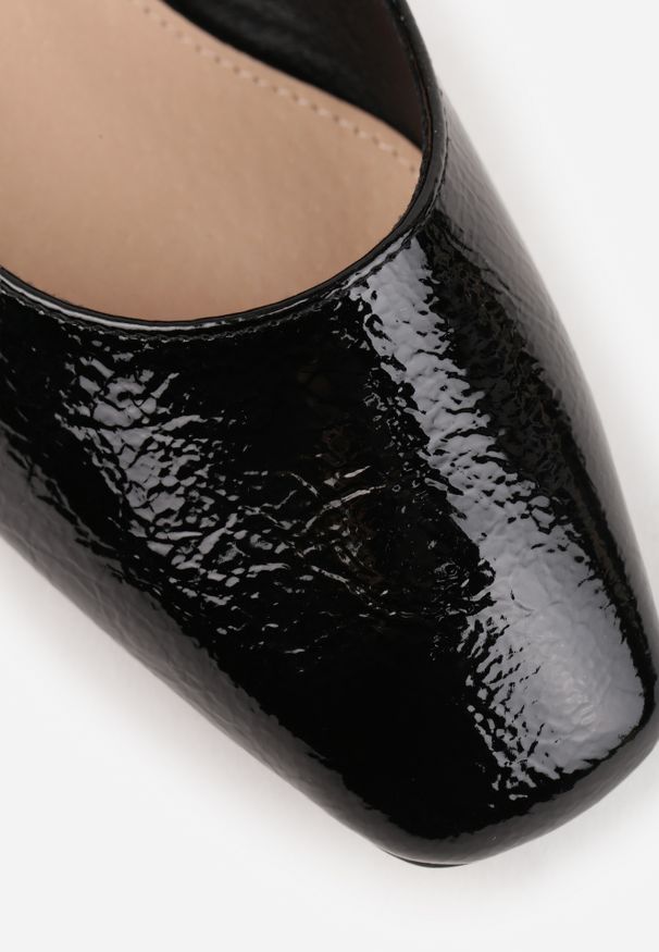 Renee - Czarne Czółenka Lakierowane Vices z Wkładką ze Skóry Naturalnej Naliorelle. Okazja: na co dzień. Kolor: czarny. Materiał: skóra, lakier. Styl: casual, elegancki