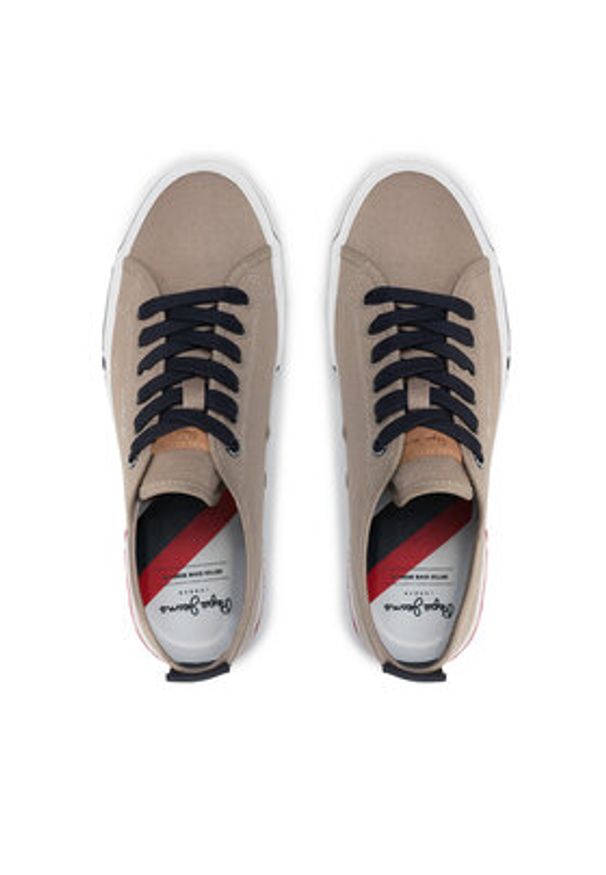 Pepe Jeans Tenisówki Kenton Smart 22 PMS30811 Beżowy. Kolor: beżowy. Materiał: materiał