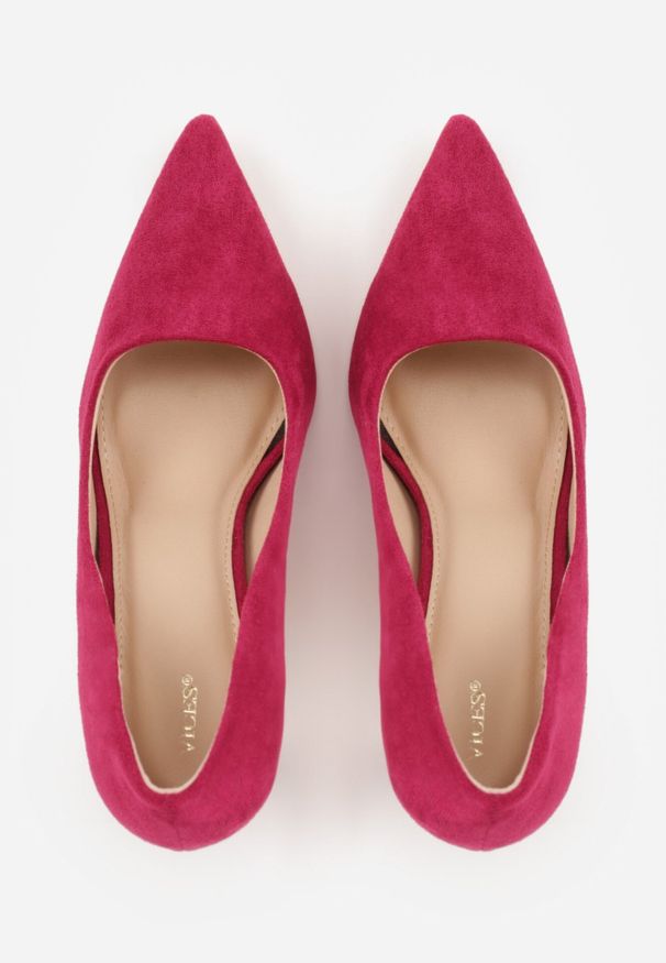 Born2be - Fuksjowe Klasyczne Szpilki VICES z Imitacji Zamszu Telemisa. Okazja: do pracy, na co dzień, na spotkanie biznesowe. Kolor: różowy. Materiał: zamsz. Obcas: na szpilce. Styl: klasyczny