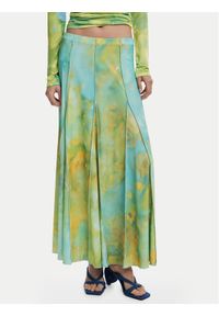 Desigual Spódnica maxi Desvanecer 25WWFK06 Zielony Regular Fit. Kolor: zielony. Materiał: syntetyk